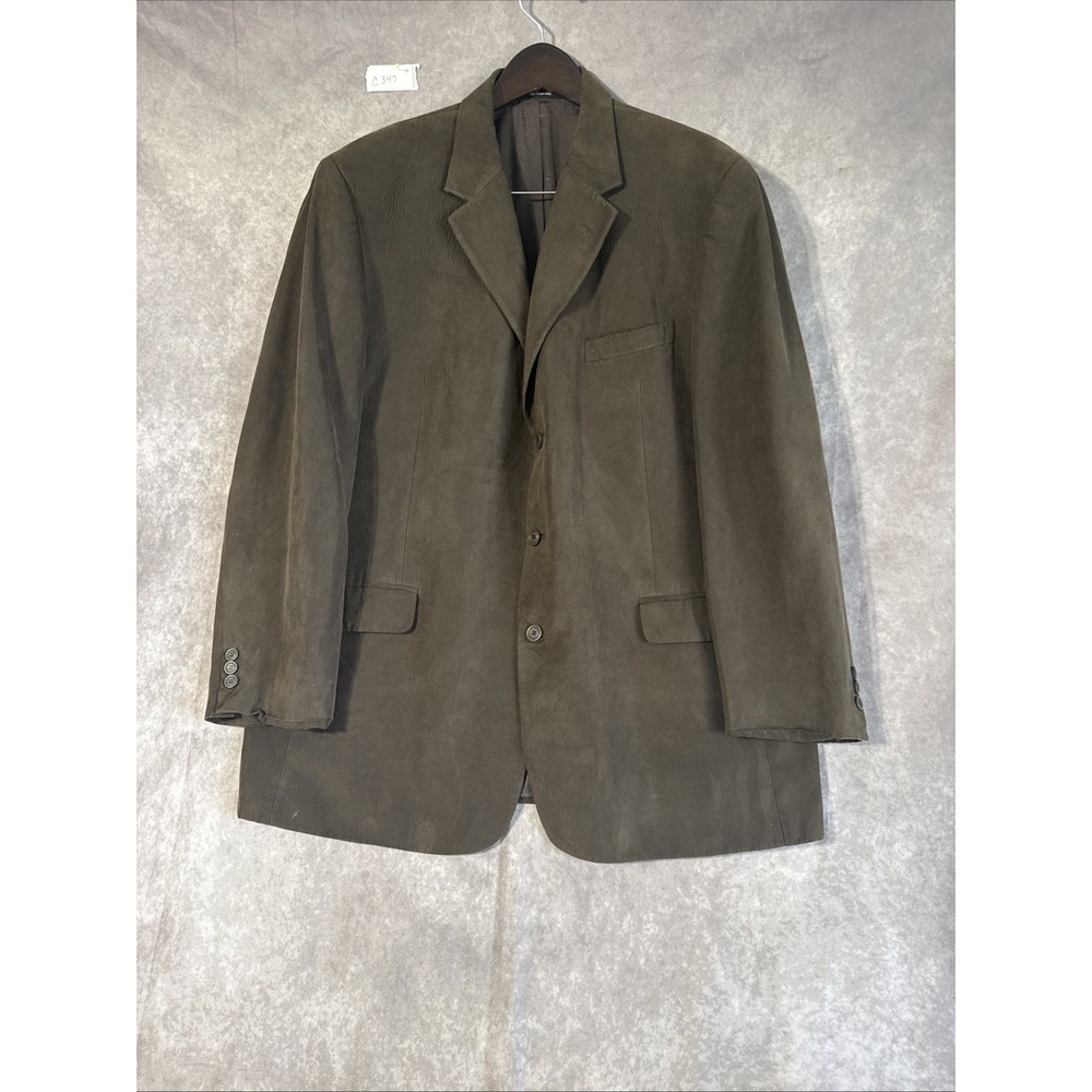 Andrew Fezza Brown Suede Sportcoat Blazer 50 Single Breasted Three Button